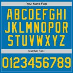 Custom Authentic Blue Yellow Baseball Jersey with Personalized Name and Number Personalized Blue Yellow Authentic Baseball