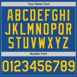 Custom Personalized Blue Yellow Mesh Baseball Jersey with Name and Number - Authentic Throwback Team Style Personalized Blue