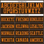Custom Personalized Brown Bay Orange Football Jersey with Name and Number - Authentic Mesh Team Apparel Personalized Brown