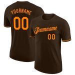 Personalized Brown Bay Orange T-Shirt for Performance and Comfort - Custom Athletic Shirt Personalized Brown Bay Orange Performance