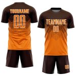 Personalized Sublimation Soccer Jersey in Brown Bay Orange-White Personalized Brown Bay Orange-White Sublimation Soccer Uniform