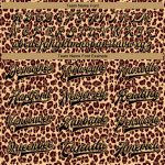 Personalized Leopard 3D Bomber Varsity Jacket in Brown and Black Old Gold Full-Snap Personalized Brown Black-Old Gold Leopard