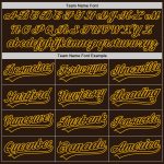Personalized Authentic Brown-Gold Baseball Jersey for Custom Team Spirit Personalized Brown Brown-Gold Authentic Baseball