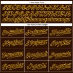 Custom Name and Number Sleeveless Baseball Jersey - Personalized Brown and Gold Authentic Team Jersey Personalized Brown