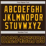 Custom Brown-Gold Baseball Jersey for Men and Women - Personalized Design Personalized Brown Brown-Gold Baseball Jersey 2