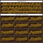 Personalized Brown Gold Baseball Jersey for Men and Women - Custom Sports Apparel Personalized Brown Brown-Gold Baseball