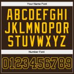 Personalized Brown Gold Baseball Jersey for Men and Women - Custom Sports Apparel Personalized Brown Brown-Gold Baseball