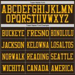 Personalized Brown and Gold Football Jersey - Custom Mesh Team Jersey Personalized Brown Brown-Gold Mesh Football Jersey