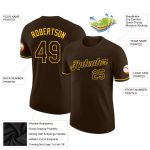 Personalized Brown Gold Performance T-Shirt for Men & Women - Custom Activewear Personalized Brown Brown-Gold Performance