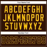Personalized Brown-Gold Sleeveless Baseball Jersey for Men and Women Personalized Brown Brown-Gold Sleeveless Baseball Jersey
