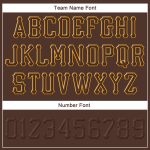 Personalized Adjustable Snapback Hat in Brown and Gold Stitching Personalized Brown Brown-Gold Stitched Adjustable Snapback