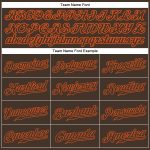 Custom Name and Number Personalized Brown-Orange Authentic Baseball Jersey Personalized Brown Brown-Orange Authentic Baseball