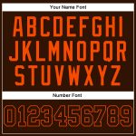 Custom Name and Number Personalized Brown-Orange Authentic Sleeveless Baseball Jersey for Teams Personalized Brown Brown-Orange