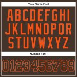 Personalized Brown Orange Baseball Jersey - Custom Team Sports Apparel Personalized Brown Brown-Orange Baseball Jersey