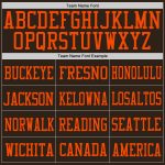 Custom Personalized Brown Orange Mesh Football Jersey with Name and Number - Authentic Team Apparel Personalized Brown Brown-Orange