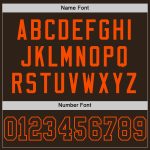 Custom Personalized Brown Orange Mesh Football Jersey with Name and Number - Authentic Team Apparel Personalized Brown Brown-Orange