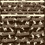 Personalized 3D Cat Baseball Jersey in Brown Cream Color - Unique Custom Apparel Personalized Brown Cream 3D Cat Baseball
