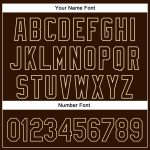 Personalized 3D Football Skull Helmet Baseball Jersey in Brown Cream Personalized Brown Cream 3D Football Skull Helmet Baseball