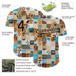 Personalized International Coffee Day Baseball Jersey in Brown Cream - Custom 3D Design Personalized Brown Cream 3D International