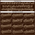 Personalized Football Skull Helmet Jersey with Custom Name & Number - Brown Cream 3D Pattern Design Authentic Baseball Team Gear