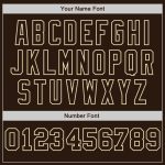 Custom Name and Number Personalized Brown Pinstripe Baseball Jersey - Authentic Split Fashion Team Apparel Personalized Brown