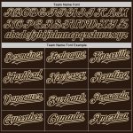 Custom Name and Number Personalized Brown Pinstripe Baseball Jersey - Authentic Split Fashion Team Apparel Personalized Brown