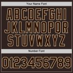 Custom Name and Number Authentic Baseball Jersey - Personalized Brown Cream Line Team Jersey Personalized Brown Cream Line