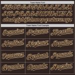 Personalized Brown Cream Baseball Jersey for Men and Women - Custom Line Jersey Personalized Brown Cream Line Baseball Jersey