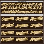 Personalized Brown Cream Gold Baseball Jersey | Custom Sports Apparel Personalized Brown Cream-Old Gold Baseball Jersey
