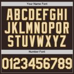 Personalized Brown Cream Old Gold Baseball Jersey - Custom Sports Apparel Personalized Brown Cream-Old Gold Line Baseball