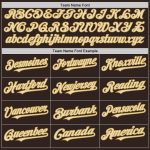 Personalized Brown Cream Old Gold Baseball Jersey - Custom Sports Apparel Personalized Brown Cream-Old Gold Line Baseball