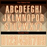 Custom Soccer Uniform Jersey with Personalized Name & Number - Brown Cream-Orange Design Personalized Brown Cream-Orange