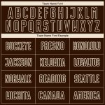 Personalized Soccer Uniform Jersey - Brown Cream Pinstripe Fade Fashion Sublimation Personalized Brown Cream Pinstripe Fade