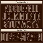 Personalized Soccer Uniform Jersey - Brown Cream Pinstripe Fade Fashion Sublimation Personalized Brown Cream Pinstripe Fade