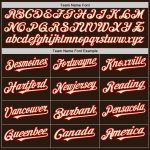 Custom Name and Number Baseball Jersey in Brown Cream-Red - Authentic 3-Color Arm Shapes Design Personalized Brown Cream-Red