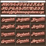 Custom Authentic Baseball Jersey with Personalized Name and Number - Brown Cream-Red Team Jersey Personalized Brown Cream-Red