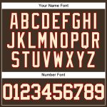 Custom Authentic Baseball Jersey with Personalized Name and Number - Brown Cream-Red Team Jersey Personalized Brown Cream-Red