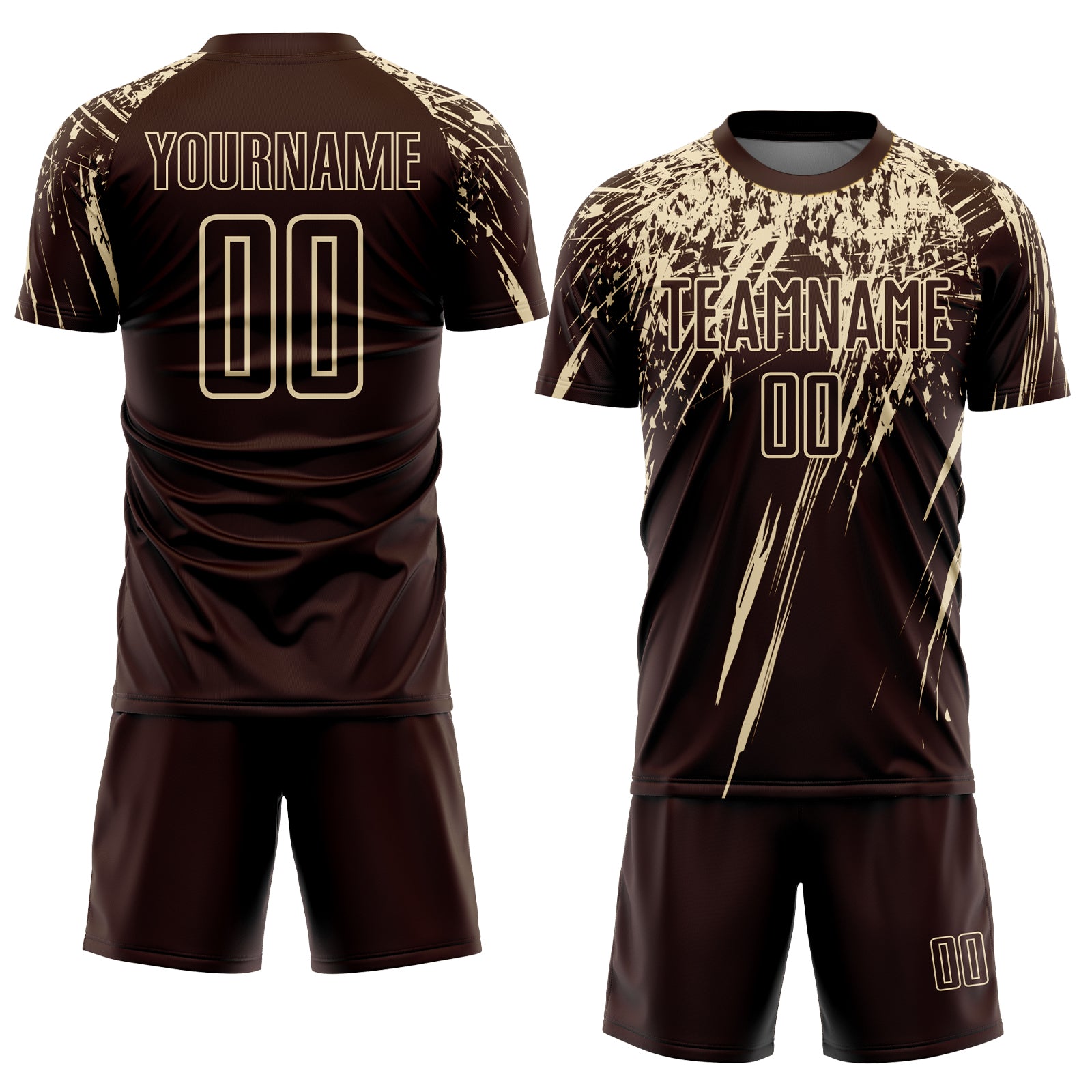 Personalized Brown Cream Sublimation Soccer Uniform Jersey Personalized Brown Cream Soccer Jersey Uniform for Sublimation Printing Personalized Brown Cream Sublimation Soccer Uniform - Image 2