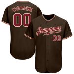 Custom Personalized Brown Crimson-City Baseball Jersey with Your Name and Number - Authentic Team Jersey Personalized Brown