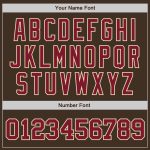 Custom Personalized Brown Crimson-City Baseball Jersey with Your Name and Number - Authentic Team Jersey Personalized Brown