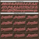 Custom Personalized Brown Crimson-City Baseball Jersey with Your Name and Number - Authentic Team Jersey Personalized Brown