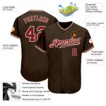 Custom Personalized Brown Crimson-City Baseball Jersey with Your Name and Number - Authentic Team Jersey Personalized Brown