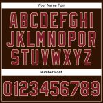 Custom Name Number Team Bomber Varsity Jacket Classic Western Plaid 3D Pattern Full-Snap in Brown Crimson Vegas Gold Black-City Cream