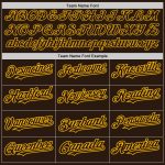 Personalized 3D Pattern Abstract Splatter Grunge Art Baseball Jersey - Custom Name and Number, Brown Gold Design Personalized