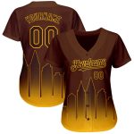 Personalized 3D San Diego City Edition Brown Gold Fashion Baseball Jersey Custom Name Number Personalized Brown Gold 3D San