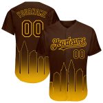Personalized 3D San Diego City Edition Brown Gold Fashion Baseball Jersey Custom Name Number Personalized Brown Gold 3D San