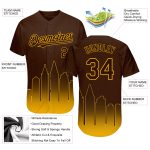 Personalized 3D San Diego City Edition Brown Gold Fashion Baseball Jersey Custom Name Number Personalized Brown Gold 3D San