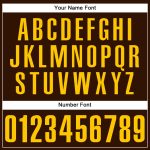 Personalized Gold Brown Baseball Jersey for Men and Women - Custom Team Sports Wear Personalized Brown Gold Baseball Jersey