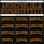 Custom Personalized Football Jersey with Brown Gold Black Mesh - Authentic Team Name and Number Personalized Brown Gold-Black