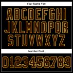 Custom Personalized Football Jersey with Brown Gold Black Mesh - Authentic Team Name and Number Personalized Brown Gold-Black